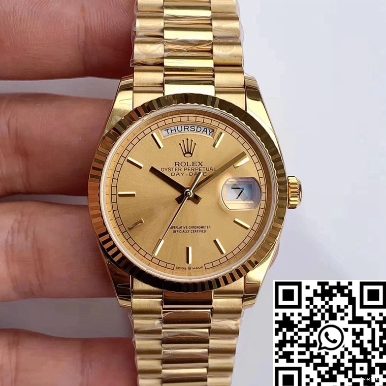 Dial Factory Rolex EW Yellow Day-Date Gold Champagne M128238-0045 0131